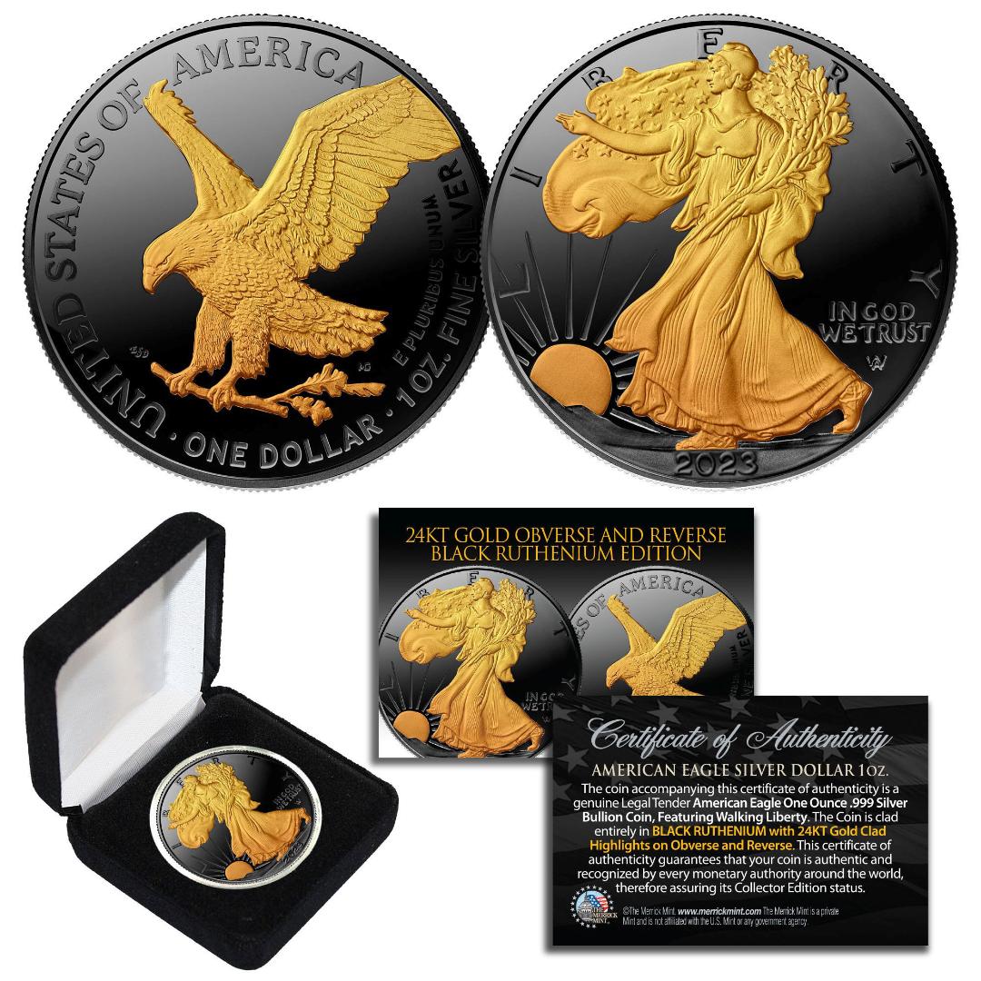 Black RUTHENIUM 1 oz Silver 2023 American Eagle U.S. Coin